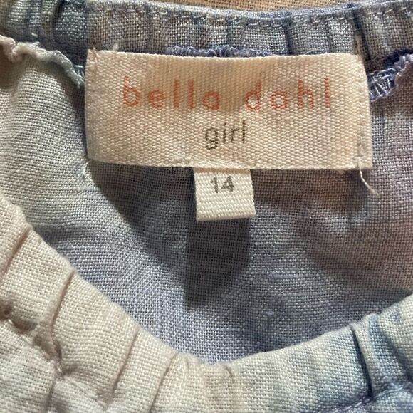 Bella Dahl Linen Tie Dyed Summer Top Size Girls 14 - Picture 3 of 8